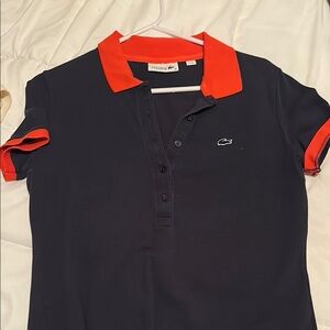 Lacoste women Navy and Red Polo Shirt